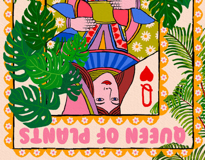 Queen Of Plants Playing Card Print alternative view | Mauds Studio