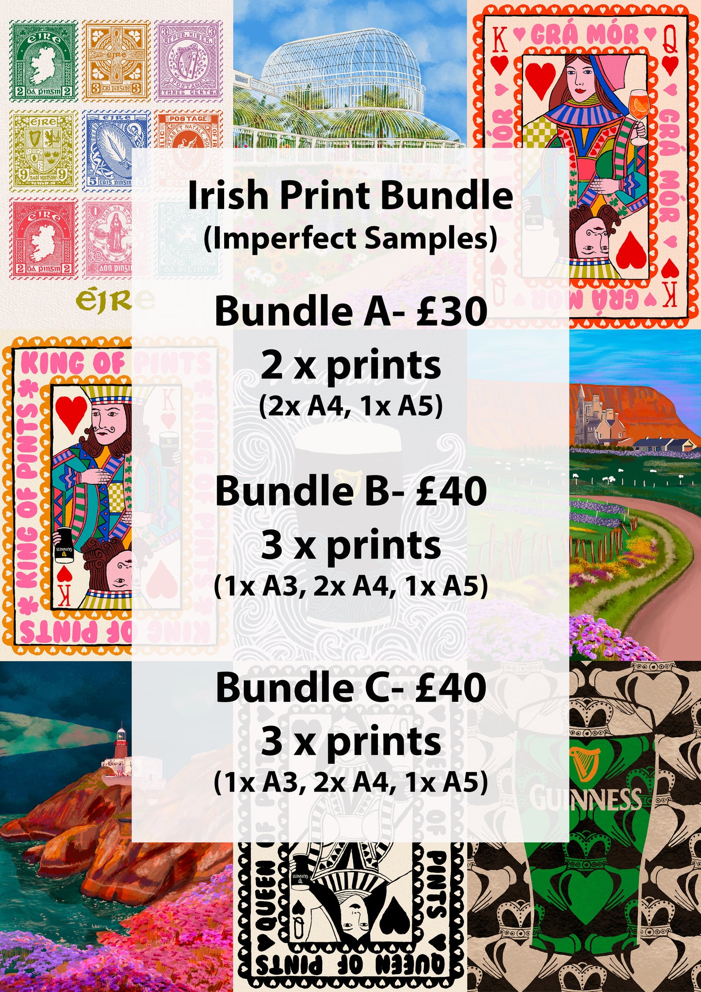 Irish Print Bundle - Studio Sample Sale *Minor Imperfections* shown in a room setting | Mauds Studio