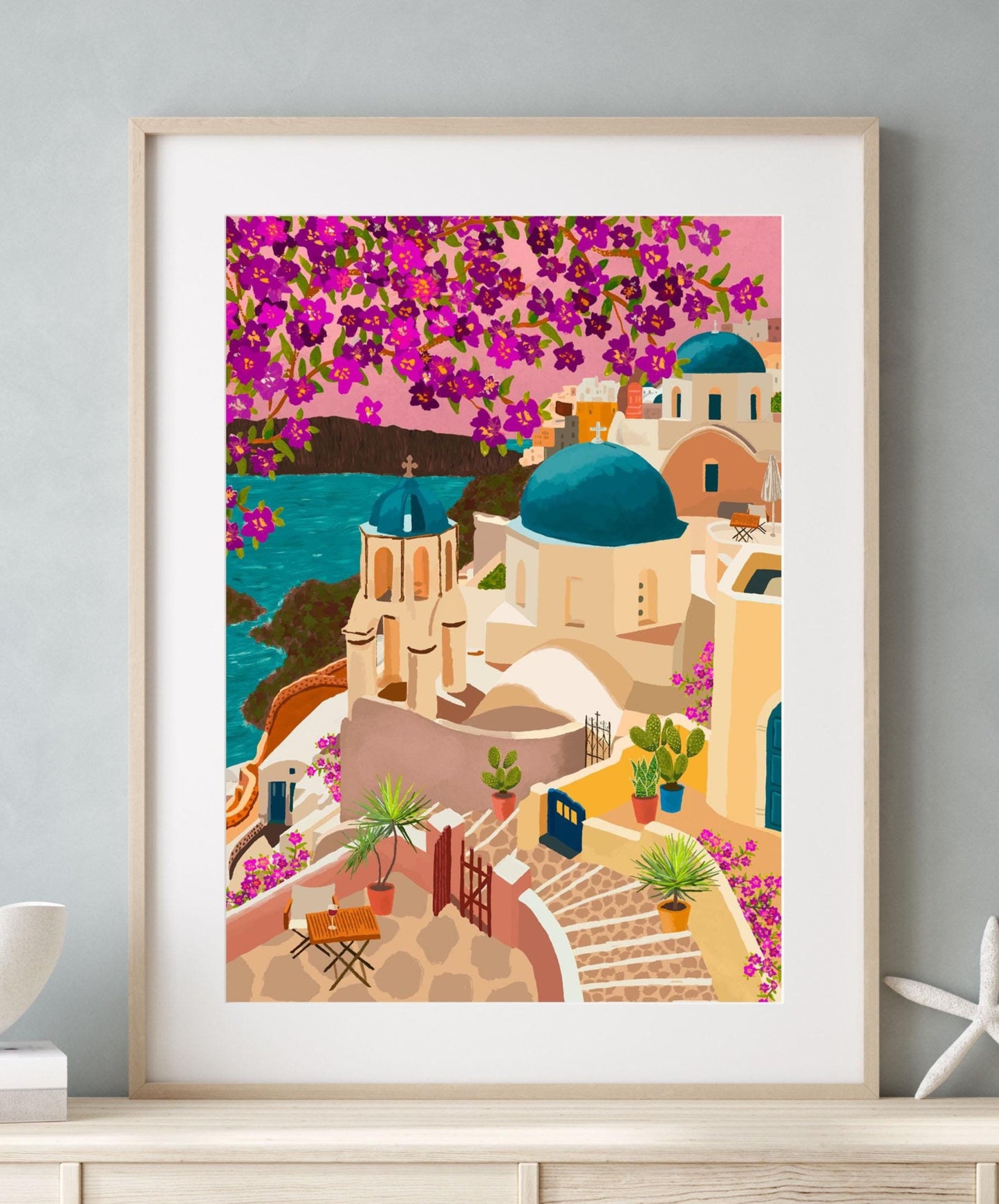 Santorini, Greece Sunset Print | Mauds Studio