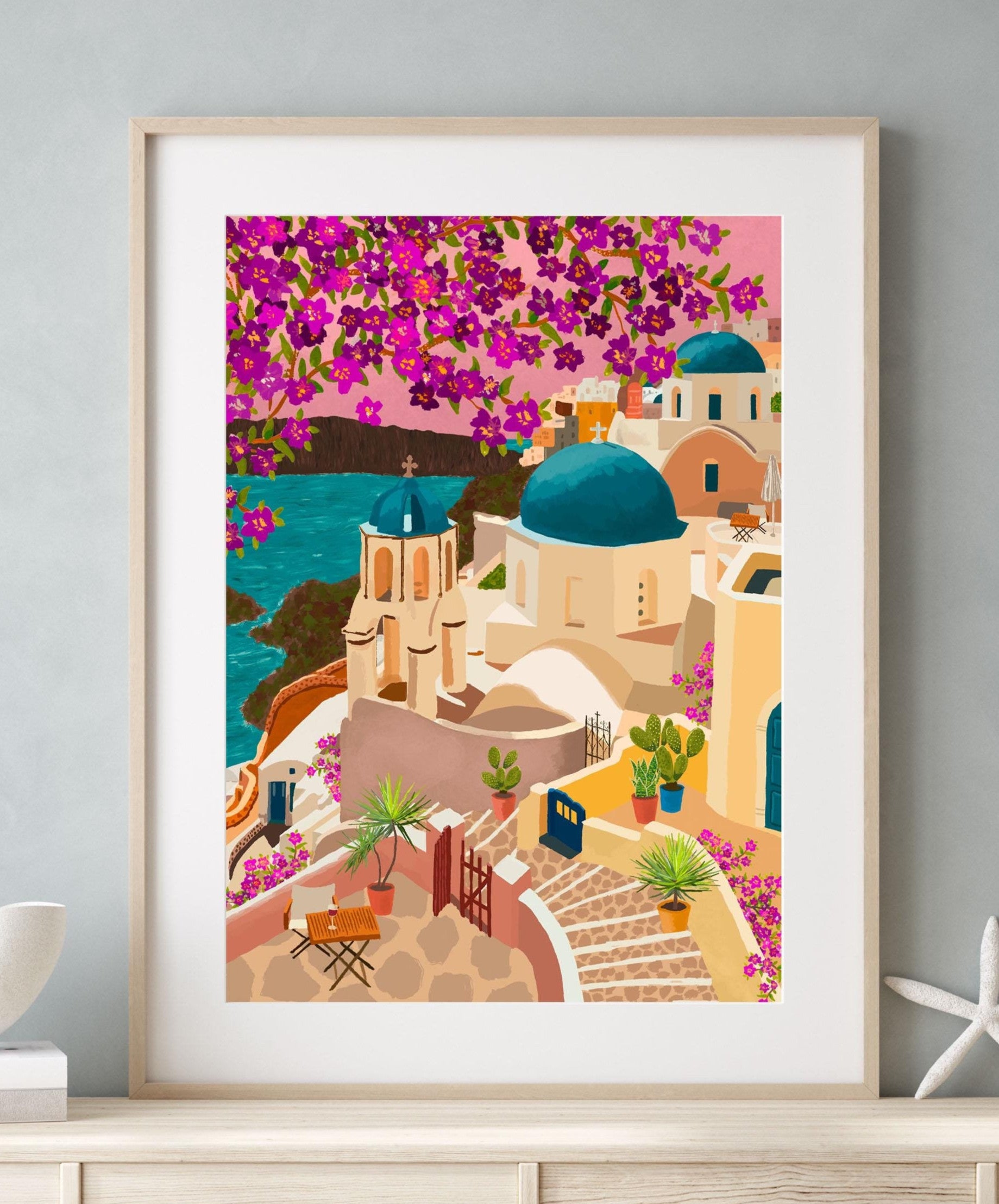 Santorini, Greece Sunset Print | Mauds Studio