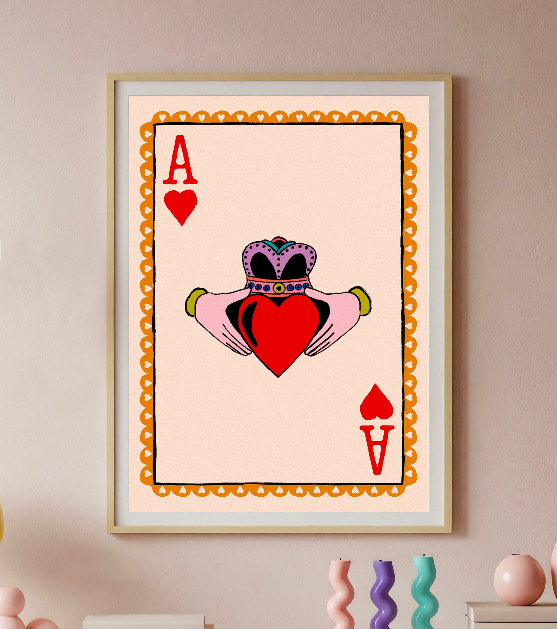 Claddagh Ace of Hearts Irish Wall Art | Mauds Studio