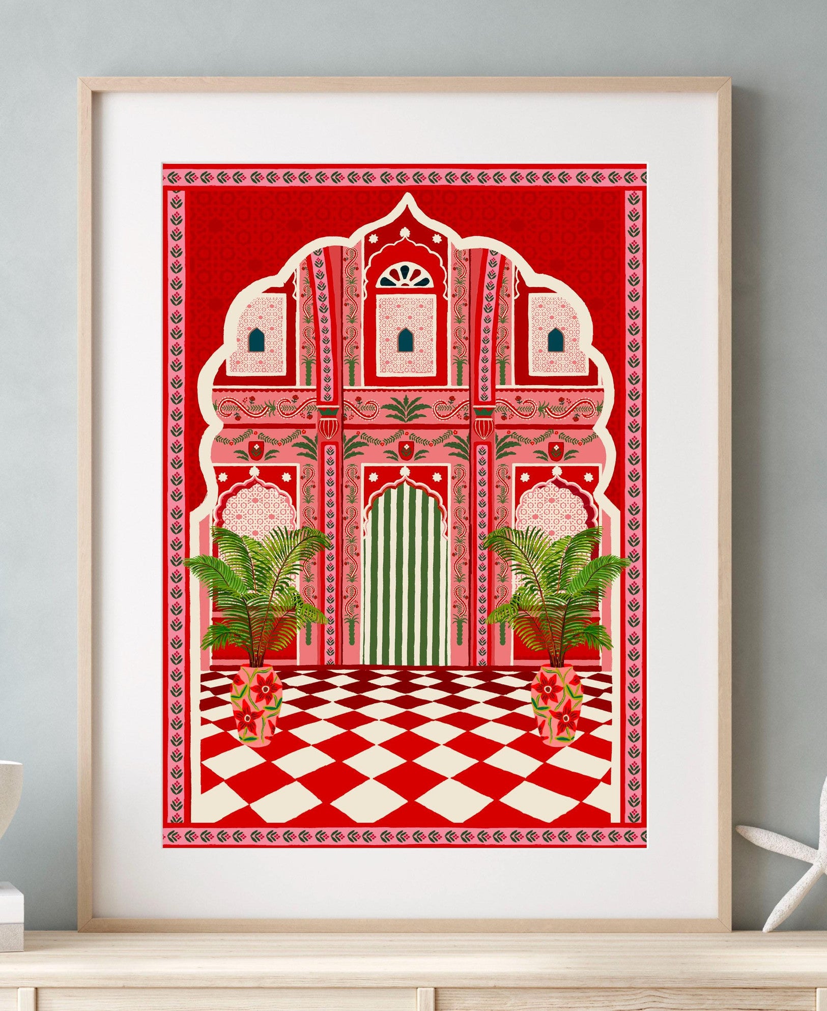 Villa Palladio Jaipur | Travel Art Print shown in a room setting | Mauds Studio