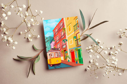 4 Pack European Travel Greeting Cards close up detail | Mauds Studio
