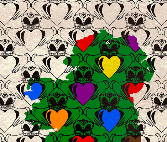 Love Pride Ireland LGBTQ Art Print shown in a room setting | Mauds Studio