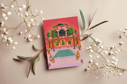 Moroccan Riad Greeting Card | Mauds Studio