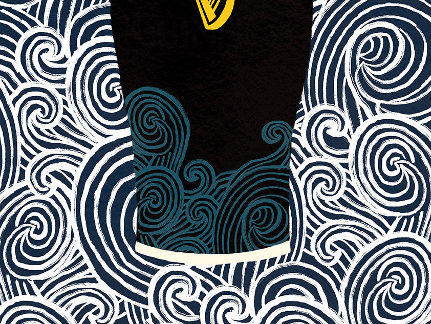 Vitamin G Guinness | Sea Waves Wall Art Print alternative view | Mauds Studio