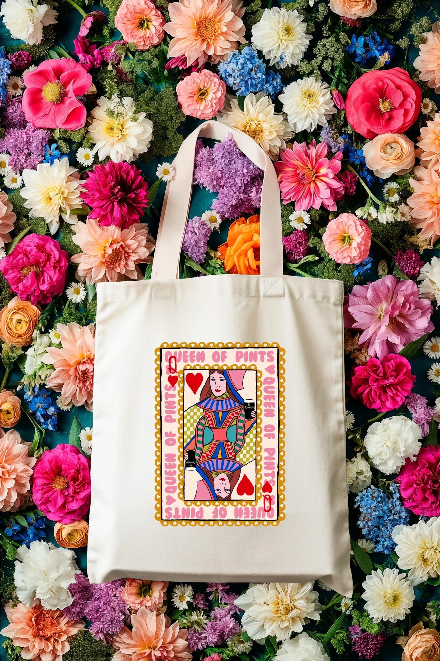Queen of Pints | Guinness Irish Tote Bag | Mauds Studio