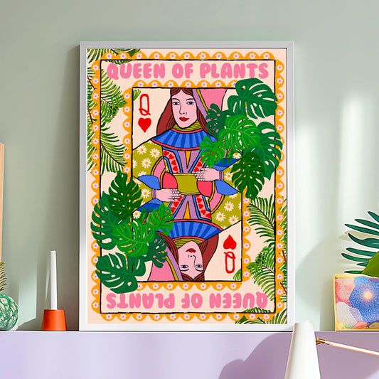 Queen Of Plants Playing Card Print | Mauds Studio