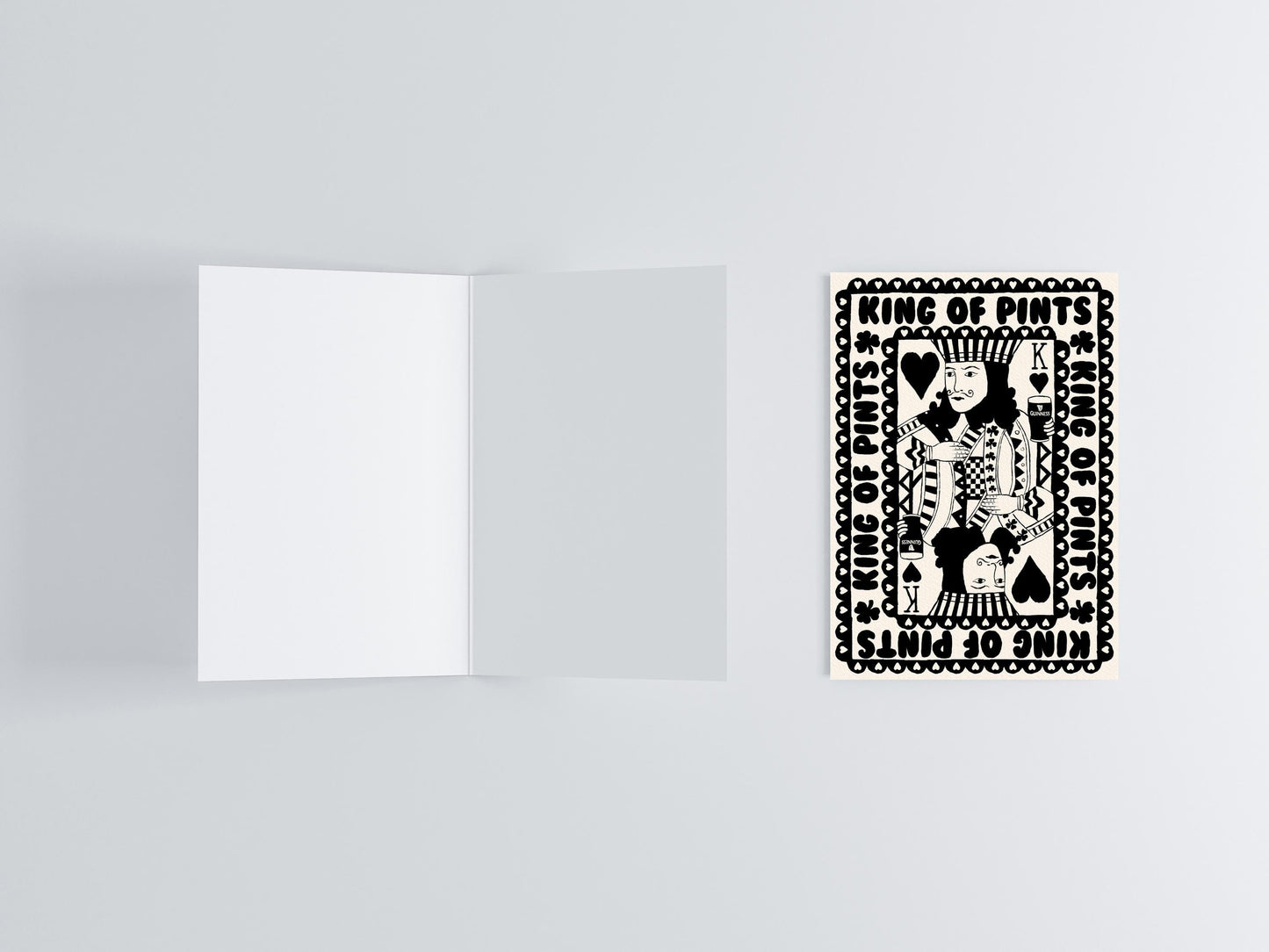 King Of Pints Greeting Card flat lay photo | Mauds Studio
