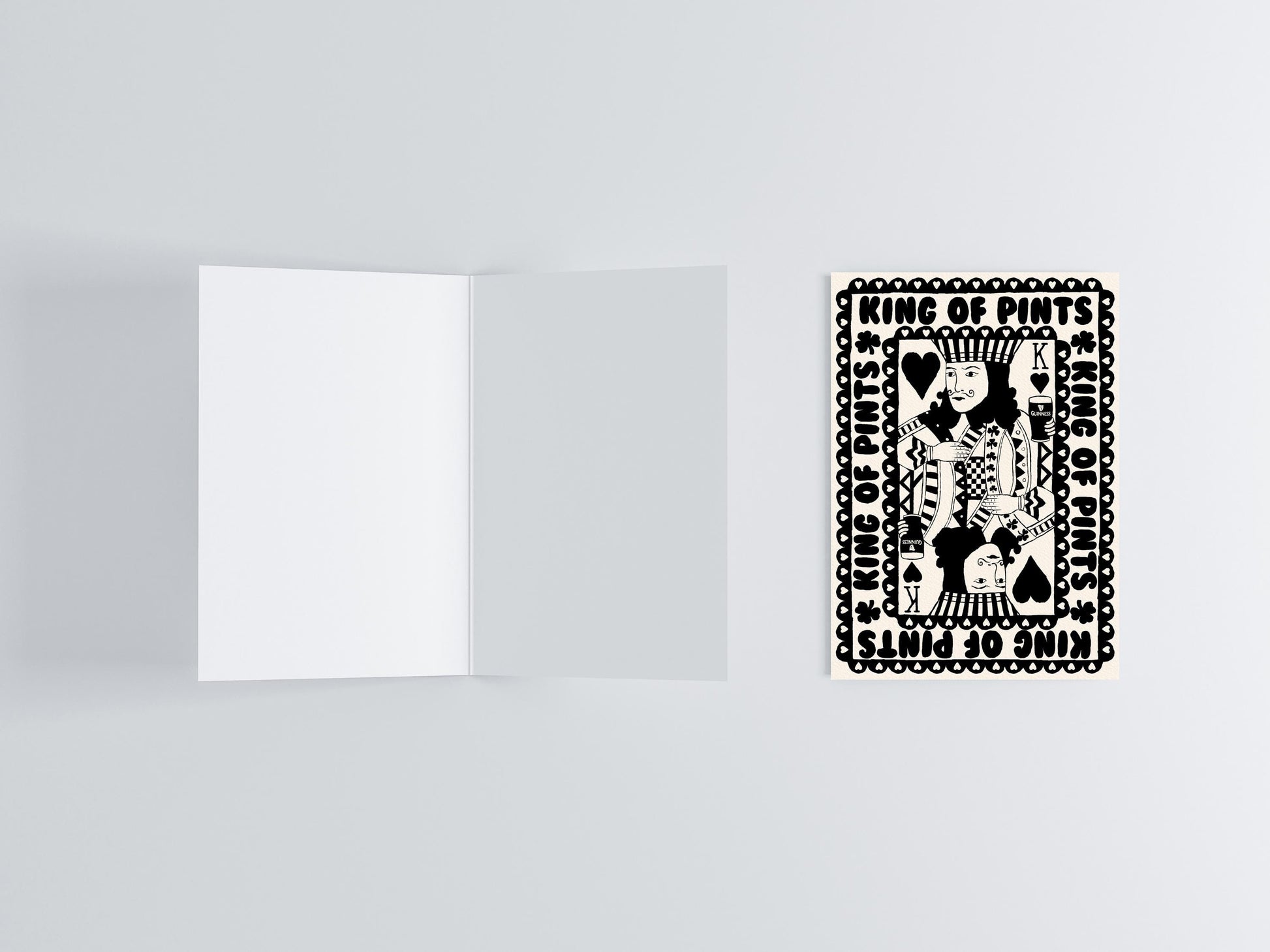 King Of Pints Greeting Card flat lay photo | Mauds Studio