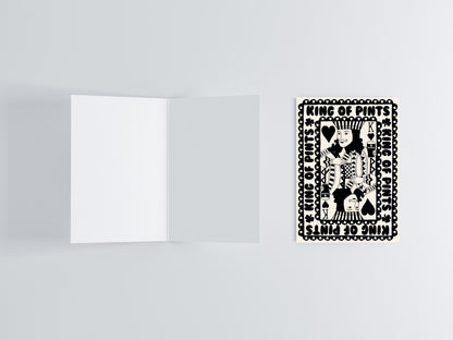 King Of Pints Greeting Card flat lay photo | Mauds Studio