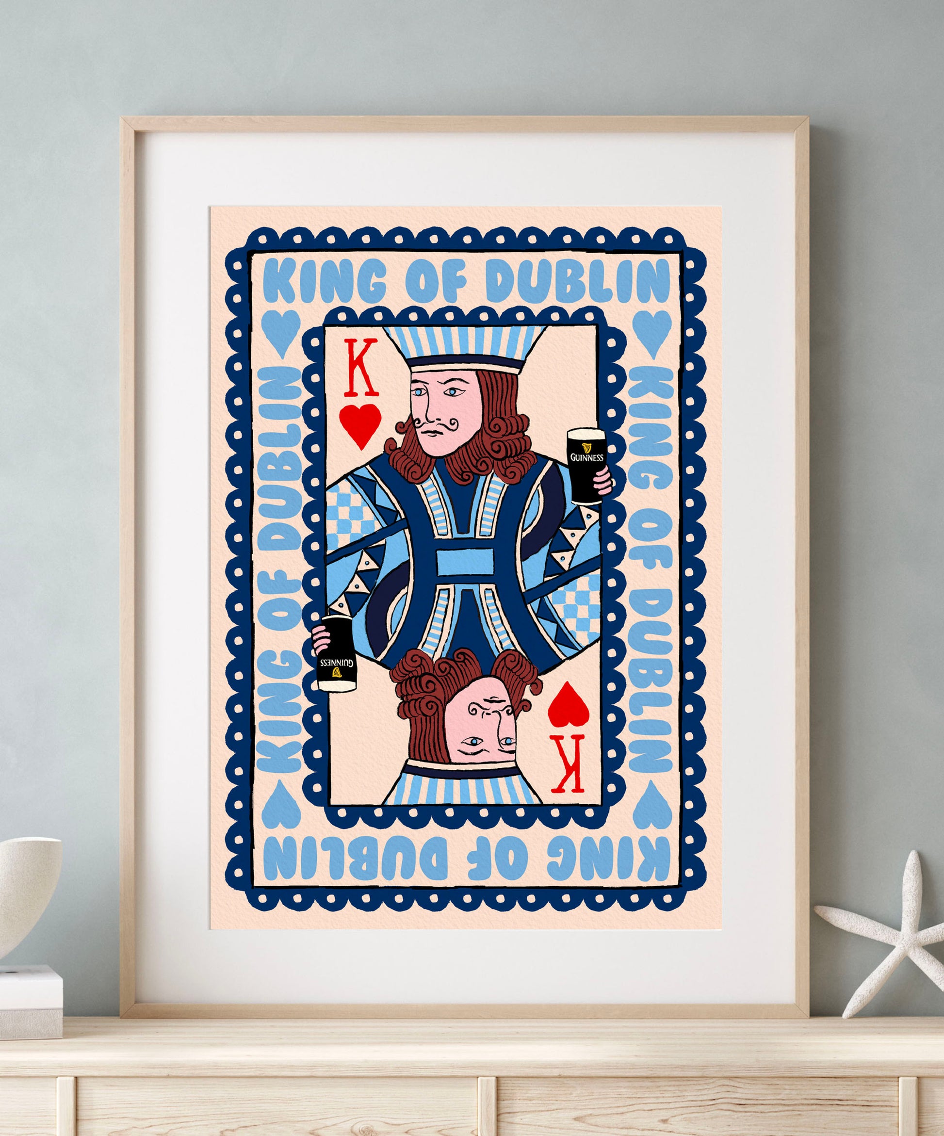 Dublin King or Queen Playing Card Print - Guinness Print | Mauds Studio