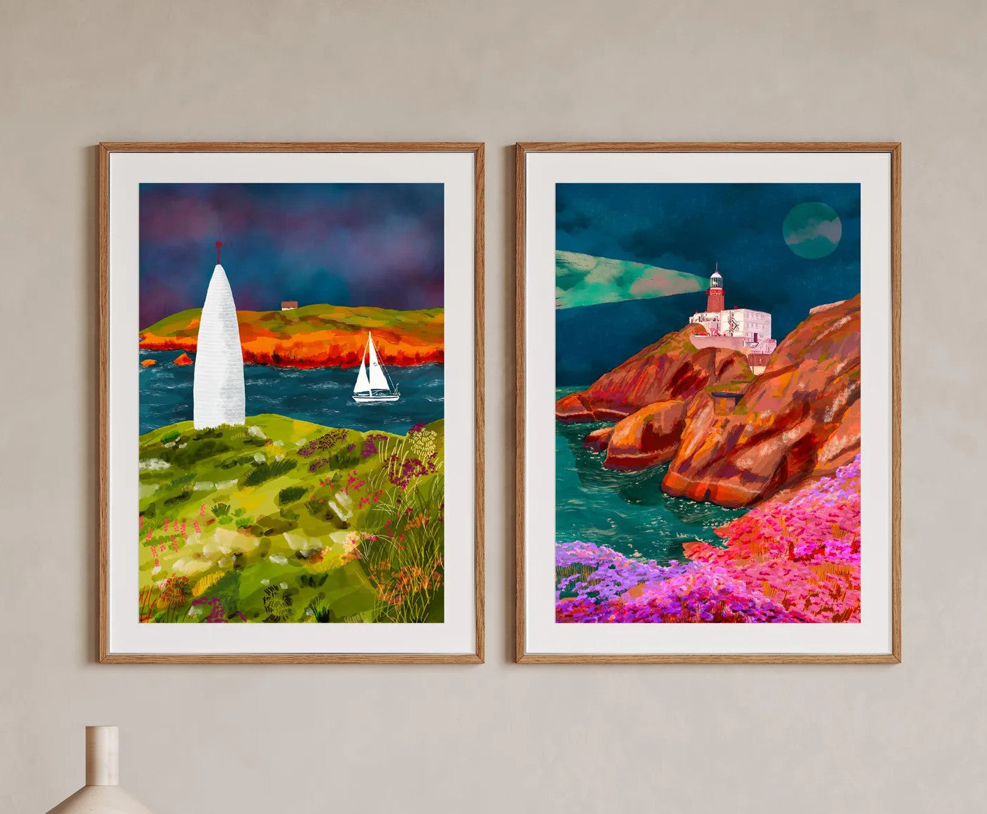 Set of 2 - Howth Lighthouse & Baltimore Beacon Prints | Mauds Studio