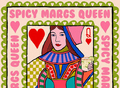 Spicy Margs Queen Playing Card Print alternative view | Mauds Studio