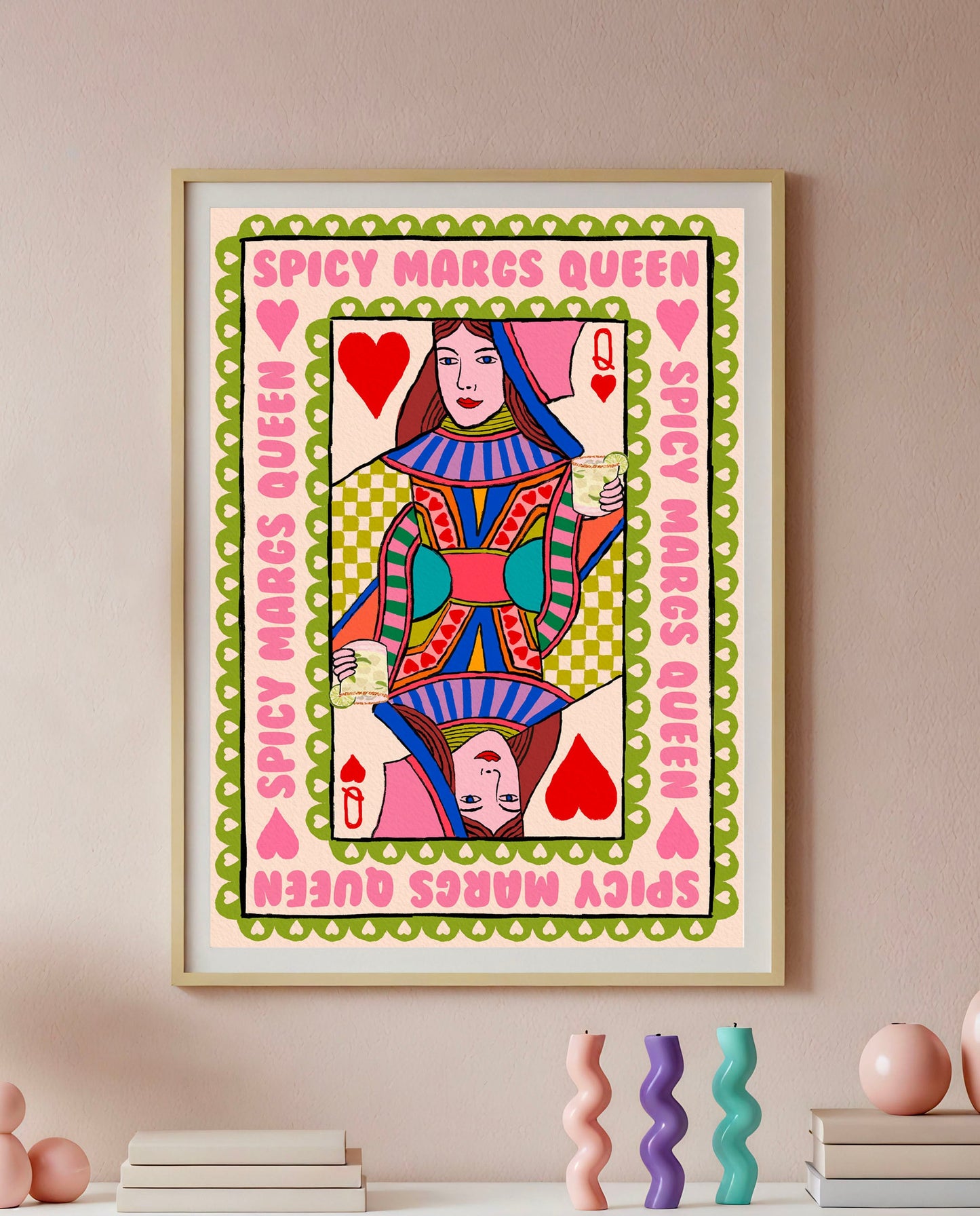 Spicy Margs Queen Playing Card Print | Mauds Studio