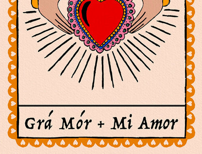 Grá Mór - Mi Amor | Claddagh & Sacred Heart Wall Art Print product photo 6 | Mauds Studio