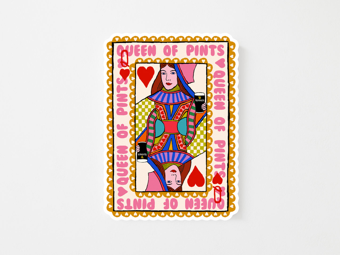 Queen of Pints Guinness Sticker : Irish Vinyl Sticker | Mauds Studio