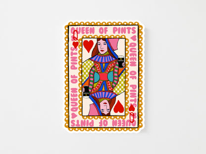 Queen of Pints Guinness Sticker : Irish Vinyl Sticker | Mauds Studio