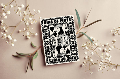 King Of Pints Greeting Card | Mauds Studio