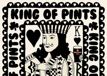 Beamish King Of Pints Playing Card | Black And White lifestyle photo | Mauds Studio