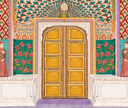 Lotus Gate, Jaipur Palace Print alternative view | Mauds Studio