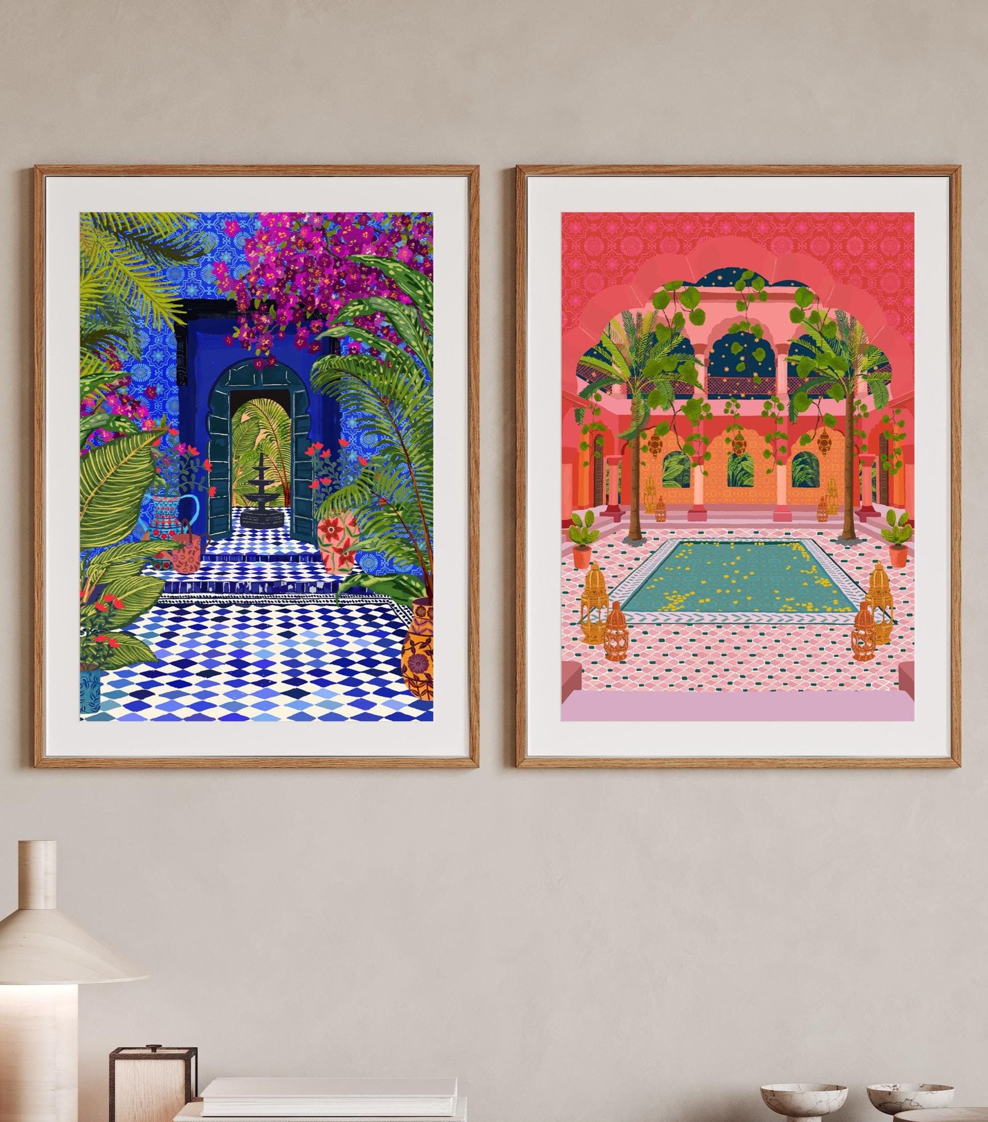 Set of 2 Morocco Travel Prints | Mauds Studio