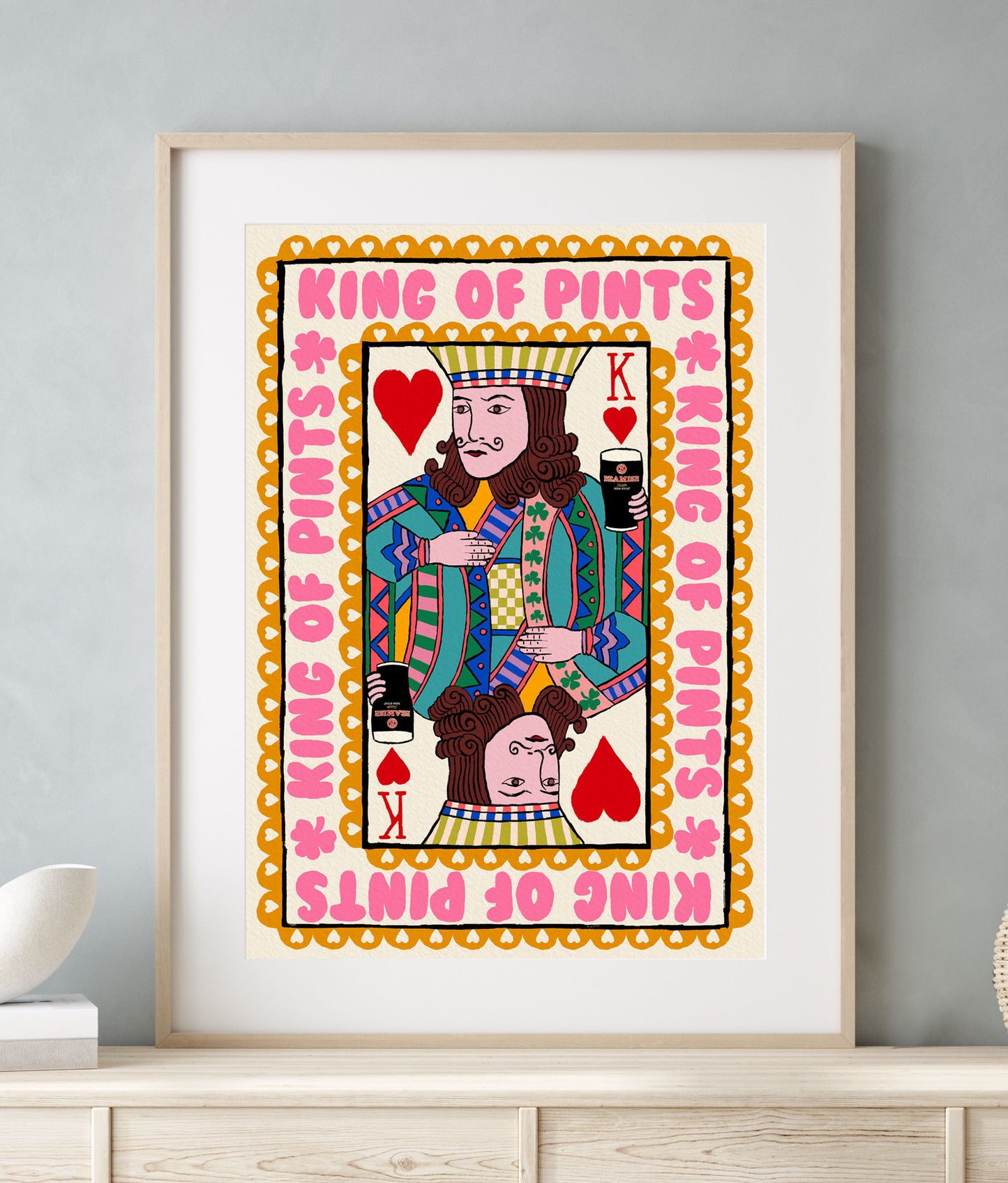 Beamish King Of Pints Playing Card close up detail | Mauds Studio