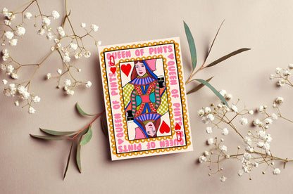 Guinness & Queen Of Pints Greeting Card | Mauds Studio