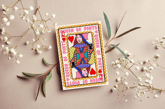 Guinness & Queen Of Pints Greeting Card | Mauds Studio