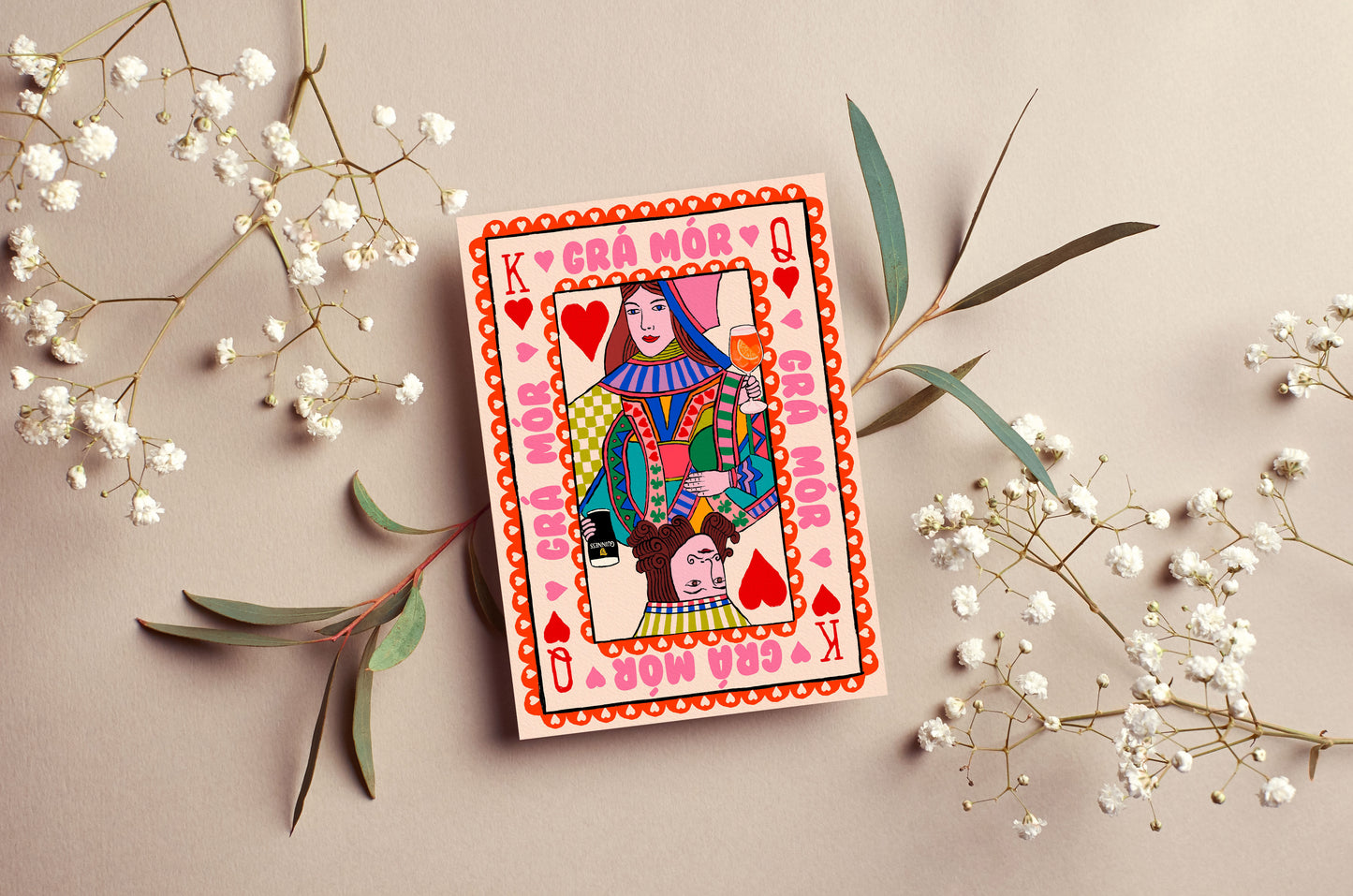 Grá Mór Irish Love Greeting Card | Irish Anniversaries, Engagements close up detail | Mauds Studio