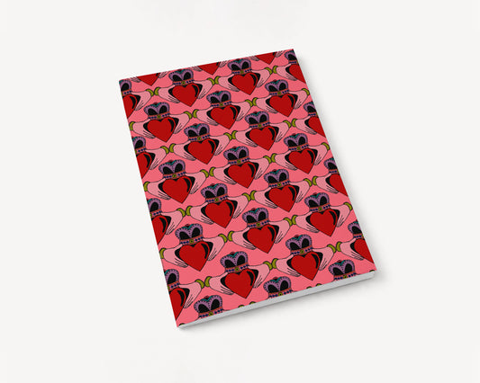 A5 Pink Claddagh Softcover Notebook | 52 Pages | Mauds Studio