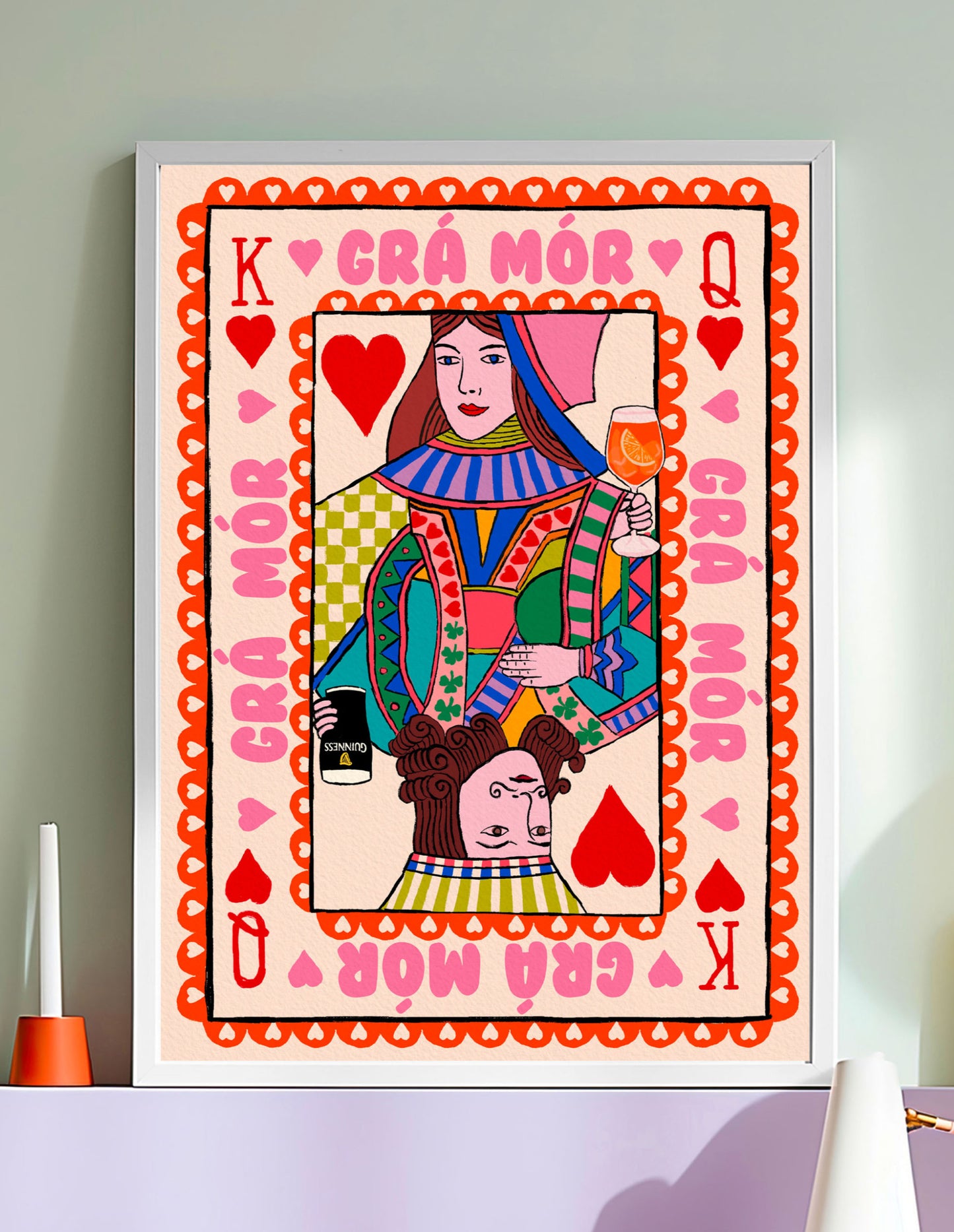 Grá Mór – Big Love Irish Wall Art shown in a room setting | Mauds Studio