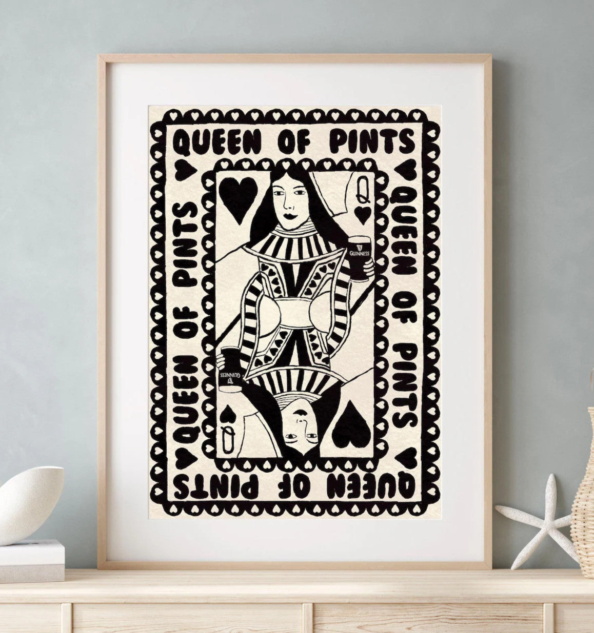 Guinness Queen Of Pints Playing Card Print | Mauds Studio