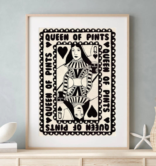 Guinness Queen Of Pints Playing Card Print | Mauds Studio