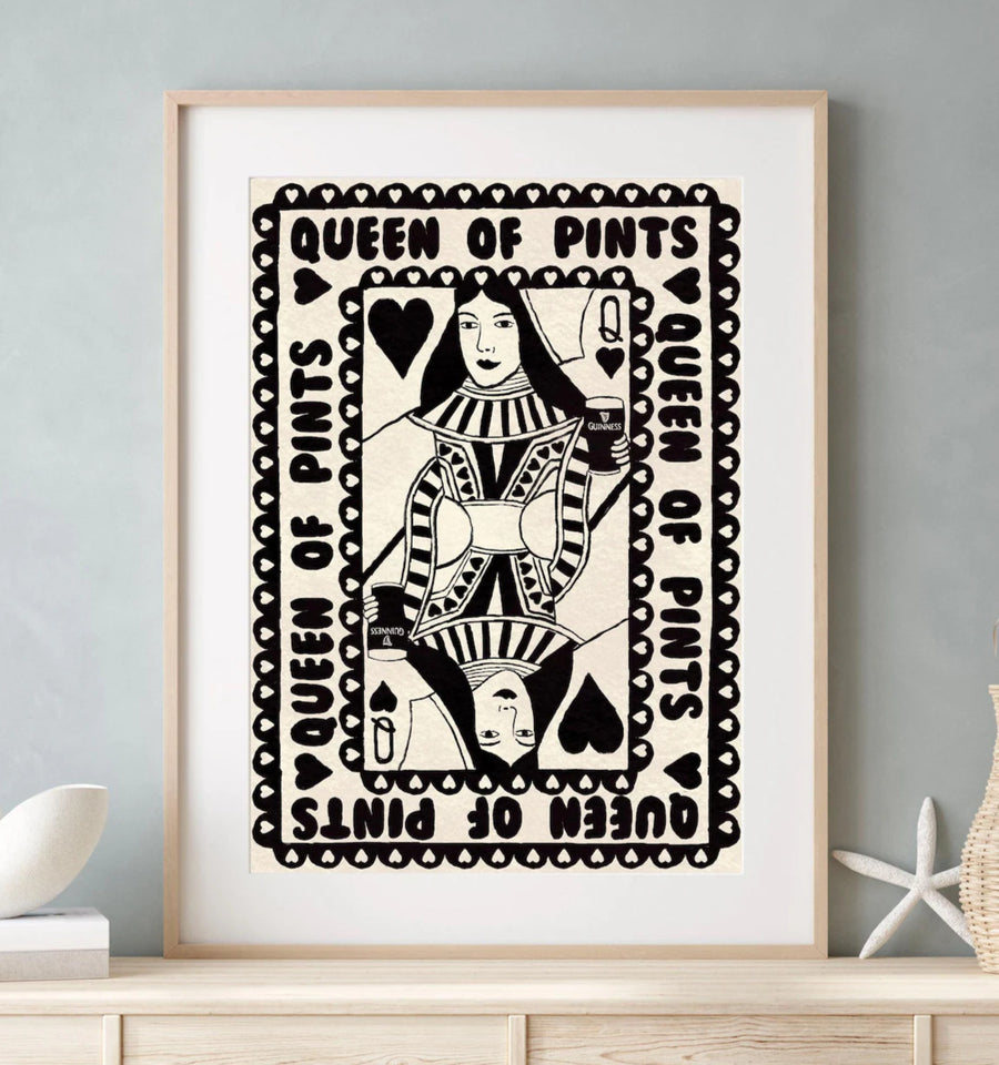 Guinness Queen Of Pints Playing Card Print | Mauds Studio