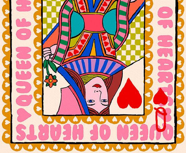 Queen Of Hearts Playing Card Print product photo 5 | Mauds Studio