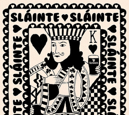 King And Queen Of Pints Art Print close up detail | Mauds Studio