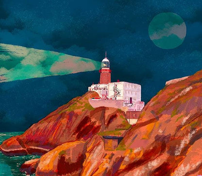 Set of 2 - Howth Lighthouse & Baltimore Beacon Prints close up detail | Mauds Studio