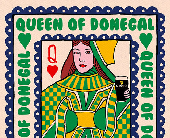 Donegal King or Queen - Playing Card Guinness Print alternative view | Mauds Studio