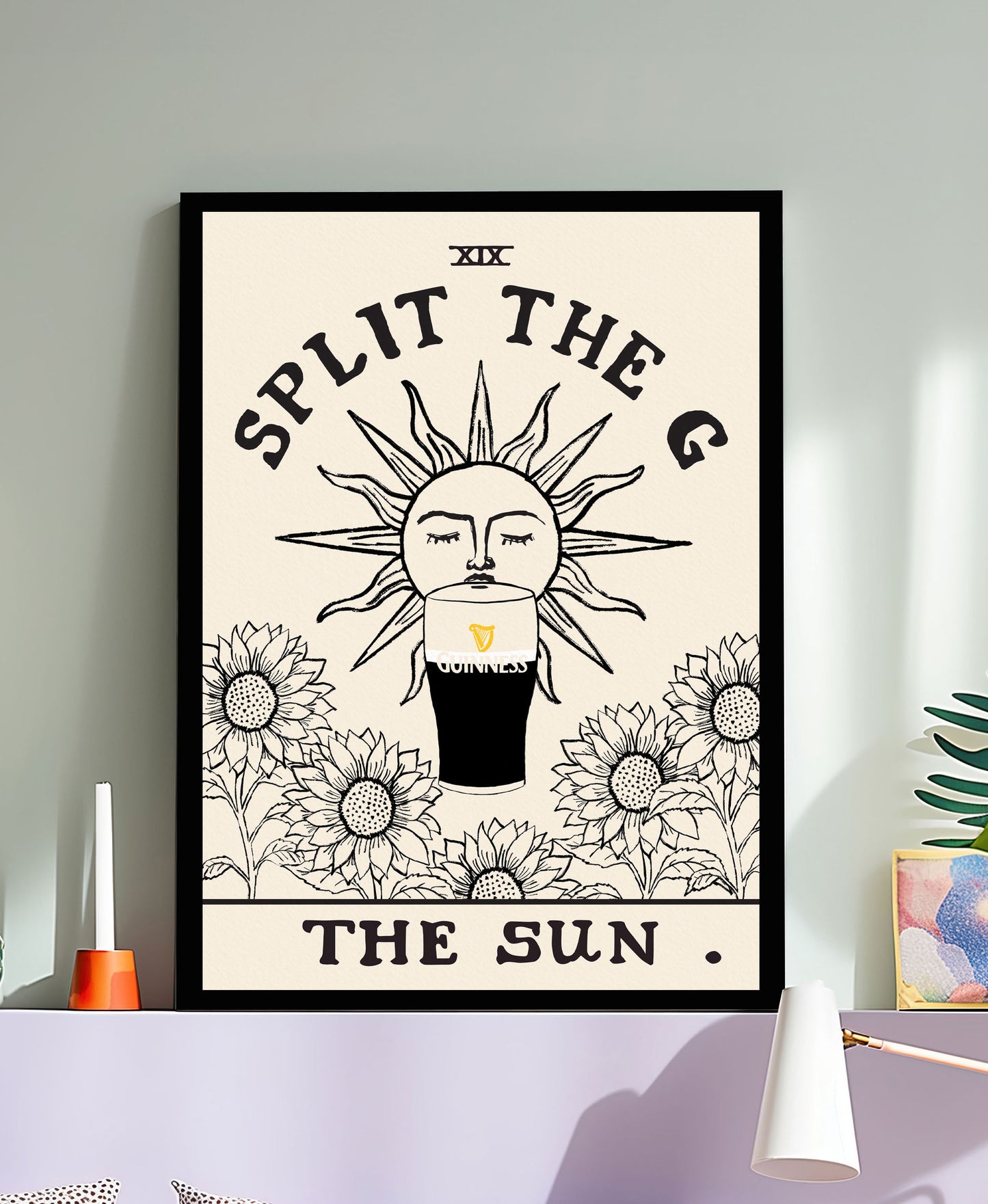 Split The G - Guinness Tarot Card Print | Mauds Studio