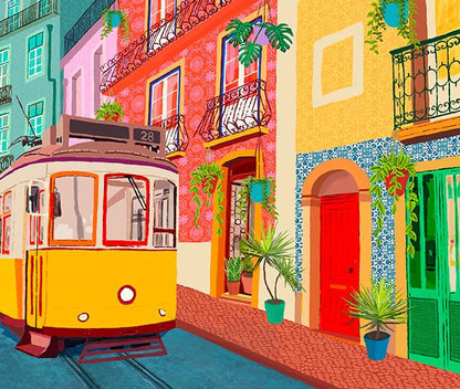 Lisbon, Portugal Tram 28 Travel Print alternative view | Mauds Studio