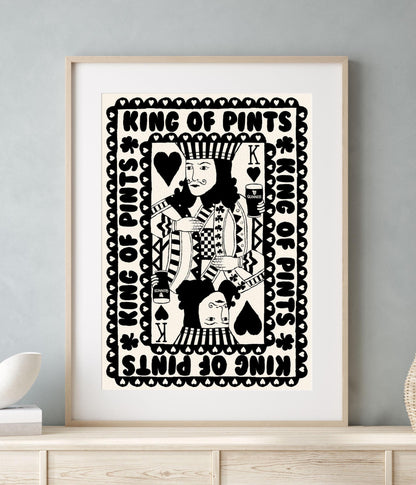 Guinness, King Of Pints Playing Card Print | Mauds Studio