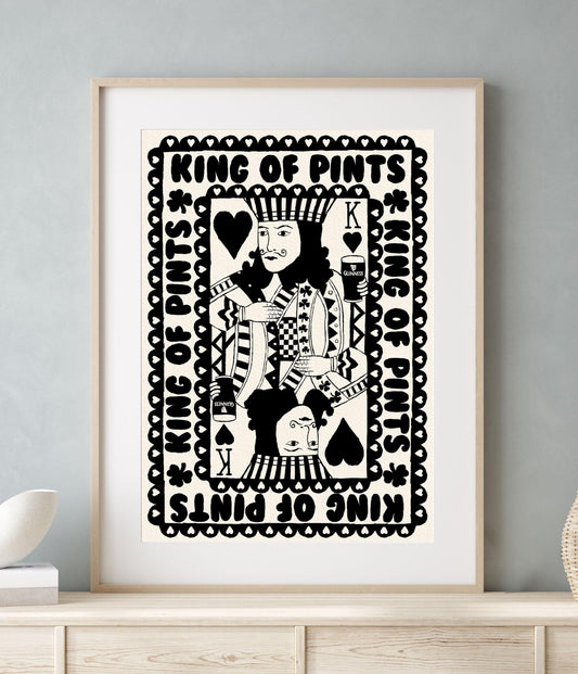 Guinness, King Of Pints Playing Card Print | Mauds Studio