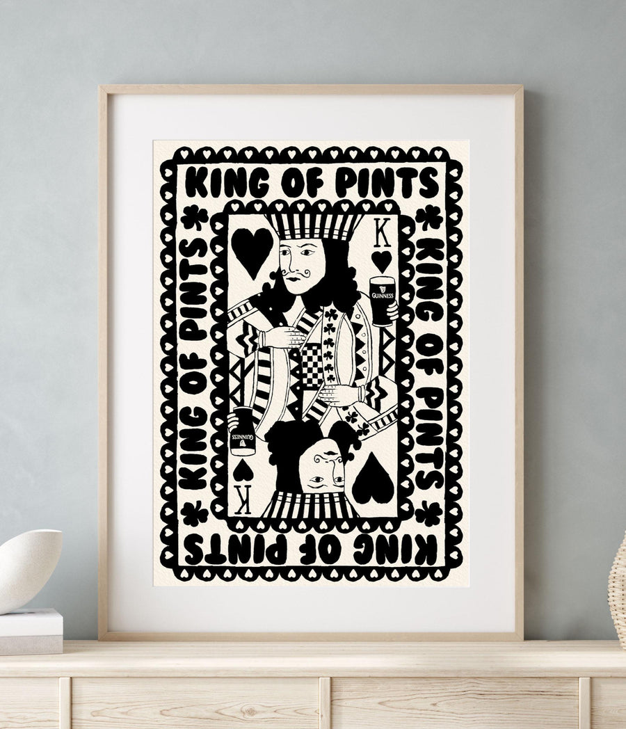 Guinness, King Of Pints Playing Card Print | Mauds Studio