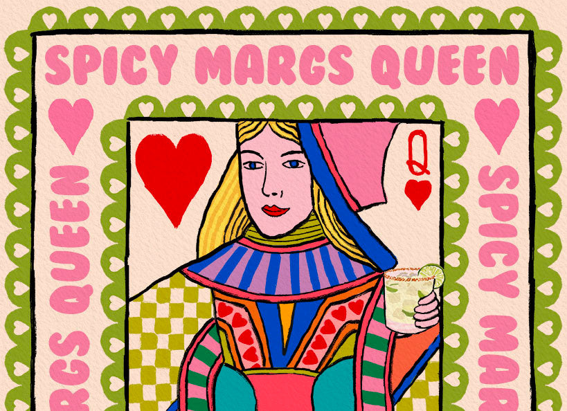 Spicy Margs Queen Playing Card Print product photo 5 | Mauds Studio