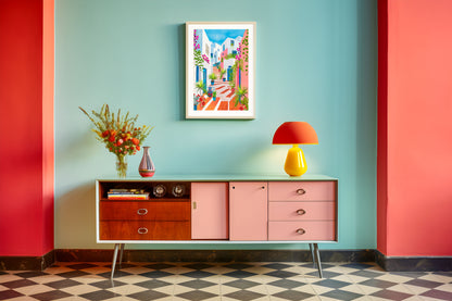 Santorini Streets Art Print product photo 5 | Mauds Studio