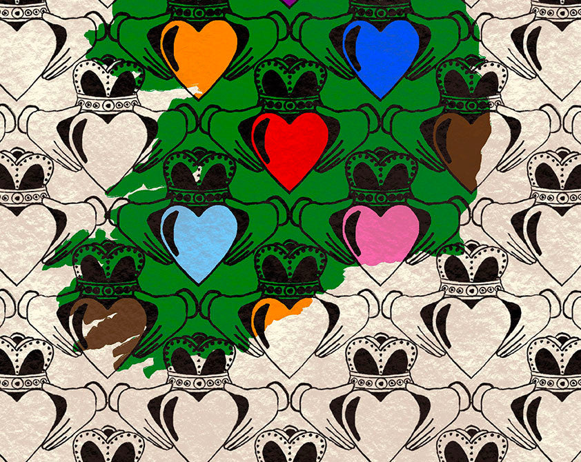 Love Pride Ireland LGBTQ Art Print close up detail | Mauds Studio