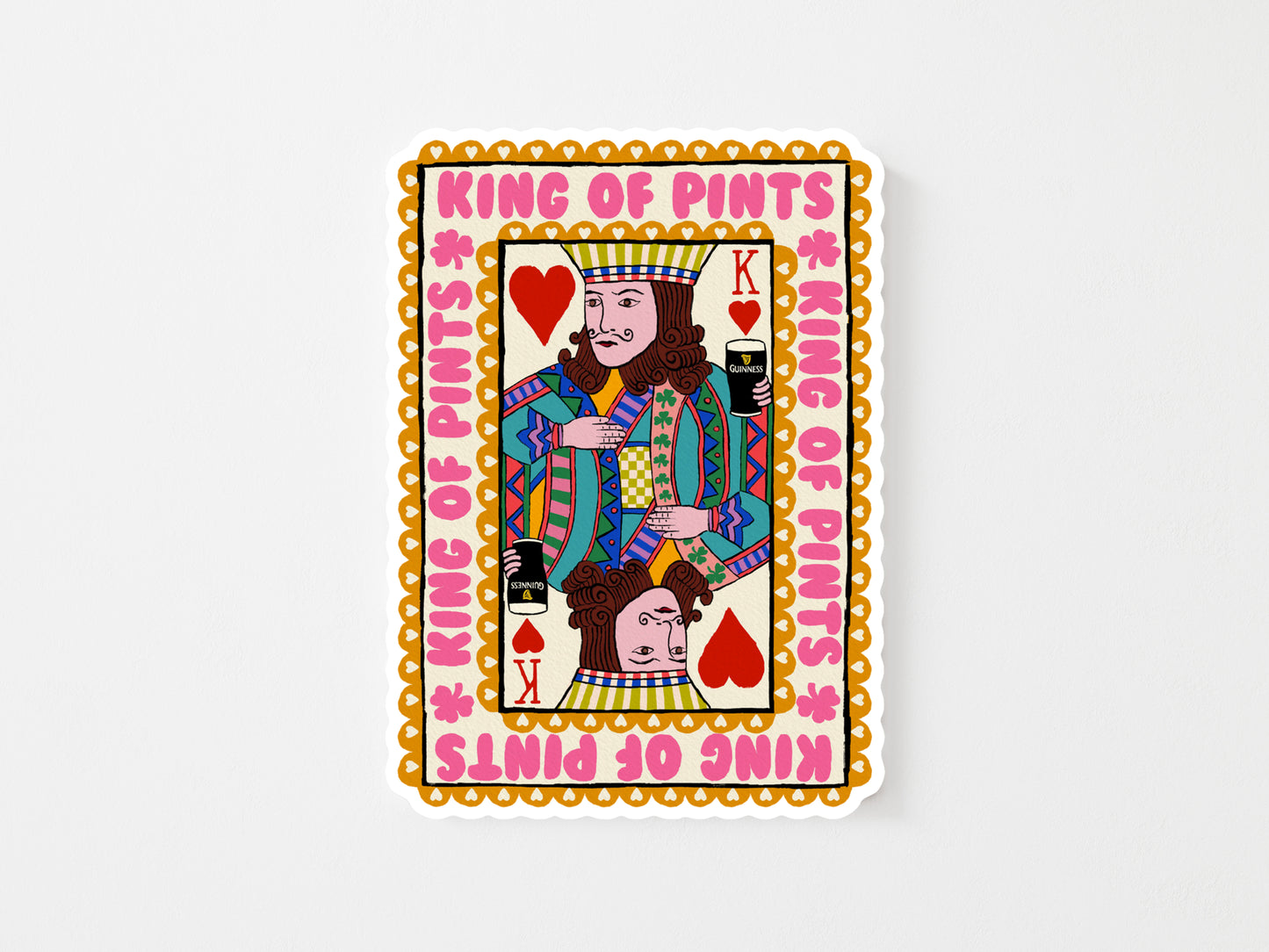 King of Pints Guinness Sticker : Irish Vinyl Sticker | Mauds Studio