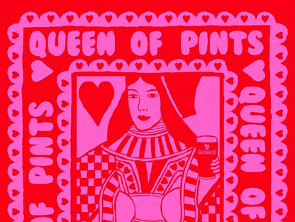 Pink And Red Queen Of Pints Playing Card product photo 5 | Mauds Studio