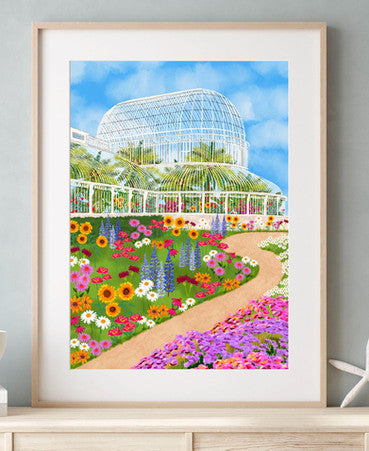 Irish Botanic Gardens Wall Art Print shown in a room setting | Mauds Studio